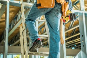 man on stepladder